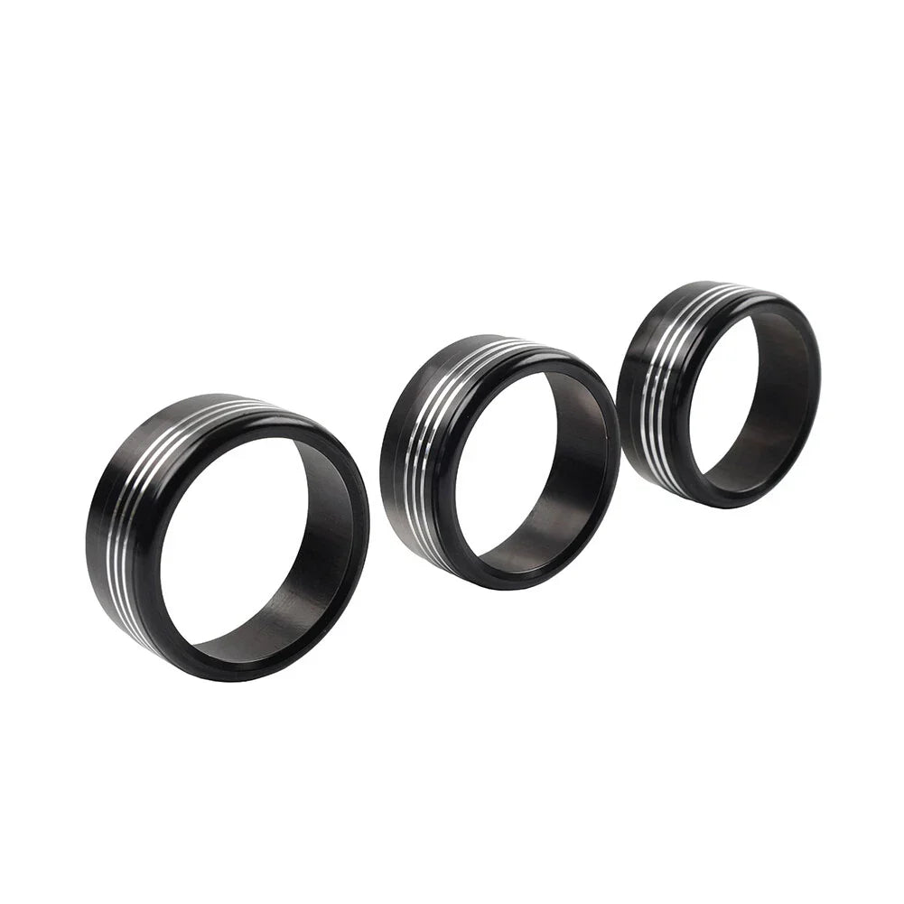 Black AC Climate Control Knob Ring Covers for Subaru Forester XV Crosstrek WRX (2014-2021)