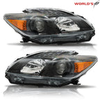 Headlight Assembly for Toyota Prius (2012–2015) Halogen Black Set Pair