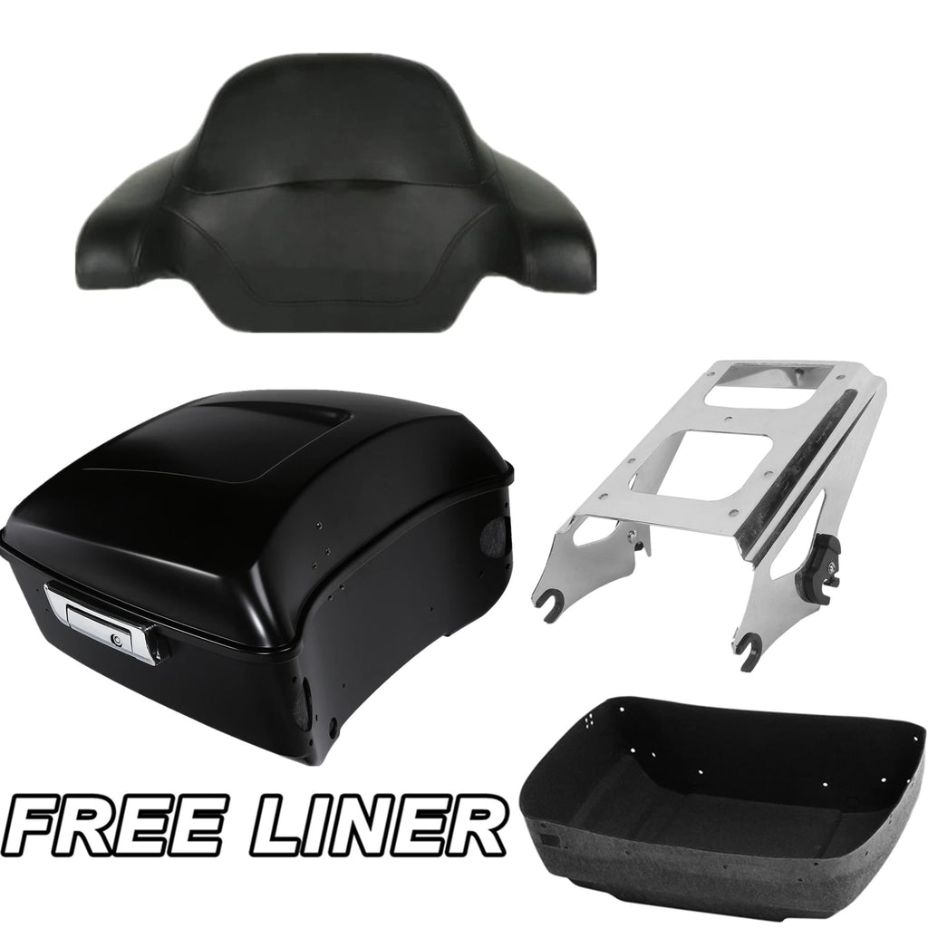 Matte Black Trunk Pad Rack for Harley Road Glide (2009–2013)