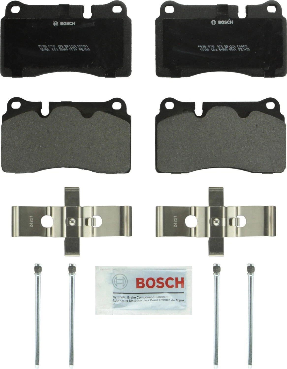 Bosch Rear QuietCast Brake Pads w/ Hardware for