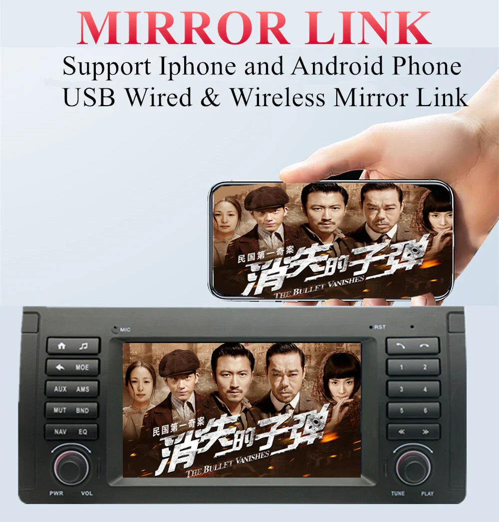 7'' Wireless Carplay Navigation for BMW E38 E39 E53 M5 X5 (1995-2006)