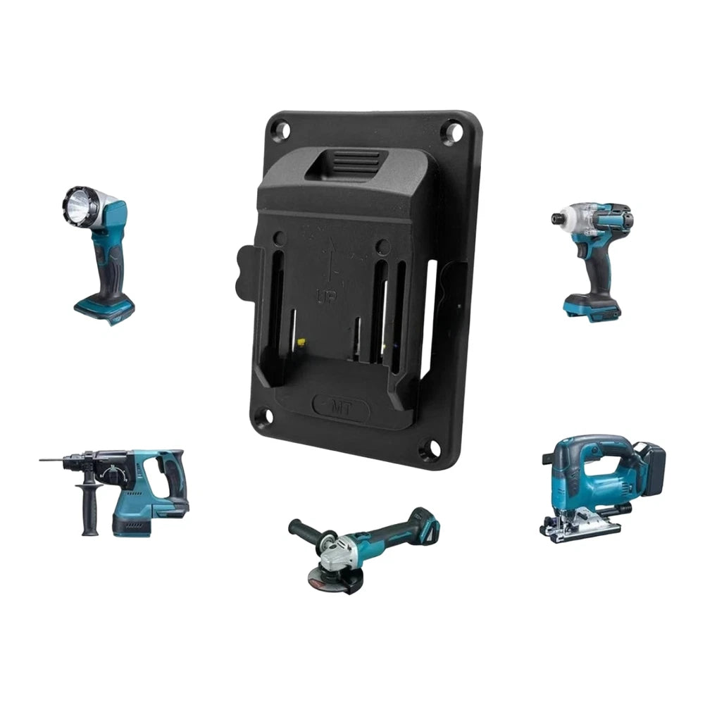 Power Tool Holder Stand for Wrench Fan Wall Mount Storage (Black)