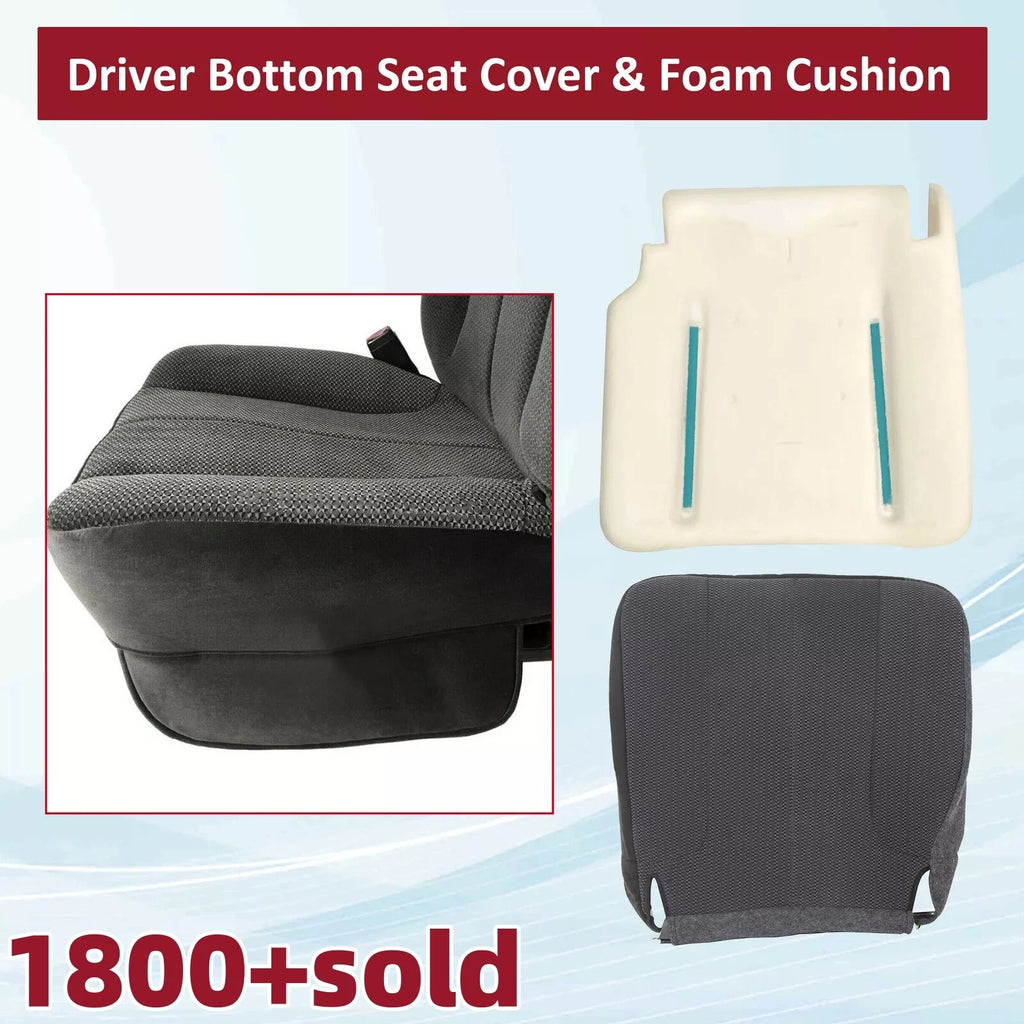 Driver Bottom Seat Cover with Foam Cushion for Dodge Ram 1500 2500 (2002–2005)
