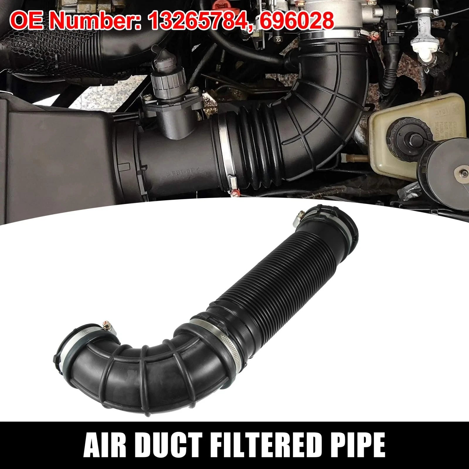 Air Duct Filtered Pipe for Chevrolet Cruze LT LTZ (2011–2016) 13265784 696028