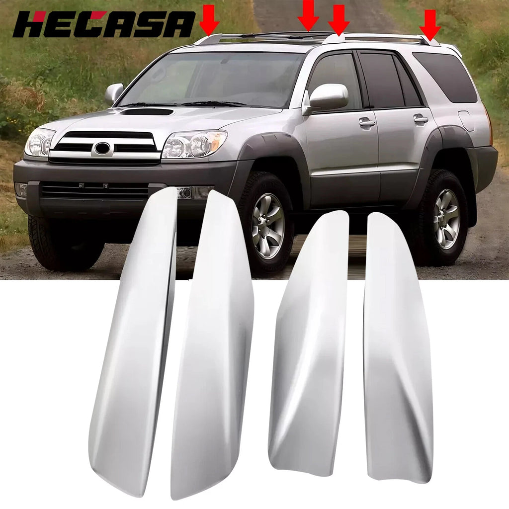 Roof Rail Rack End Cap Shell Cover for Toyota 4Runner (2003–2009) Silver