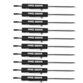 Set of 10 Black Flat Pocket Screwdrivers with Phillips Top and Clip
