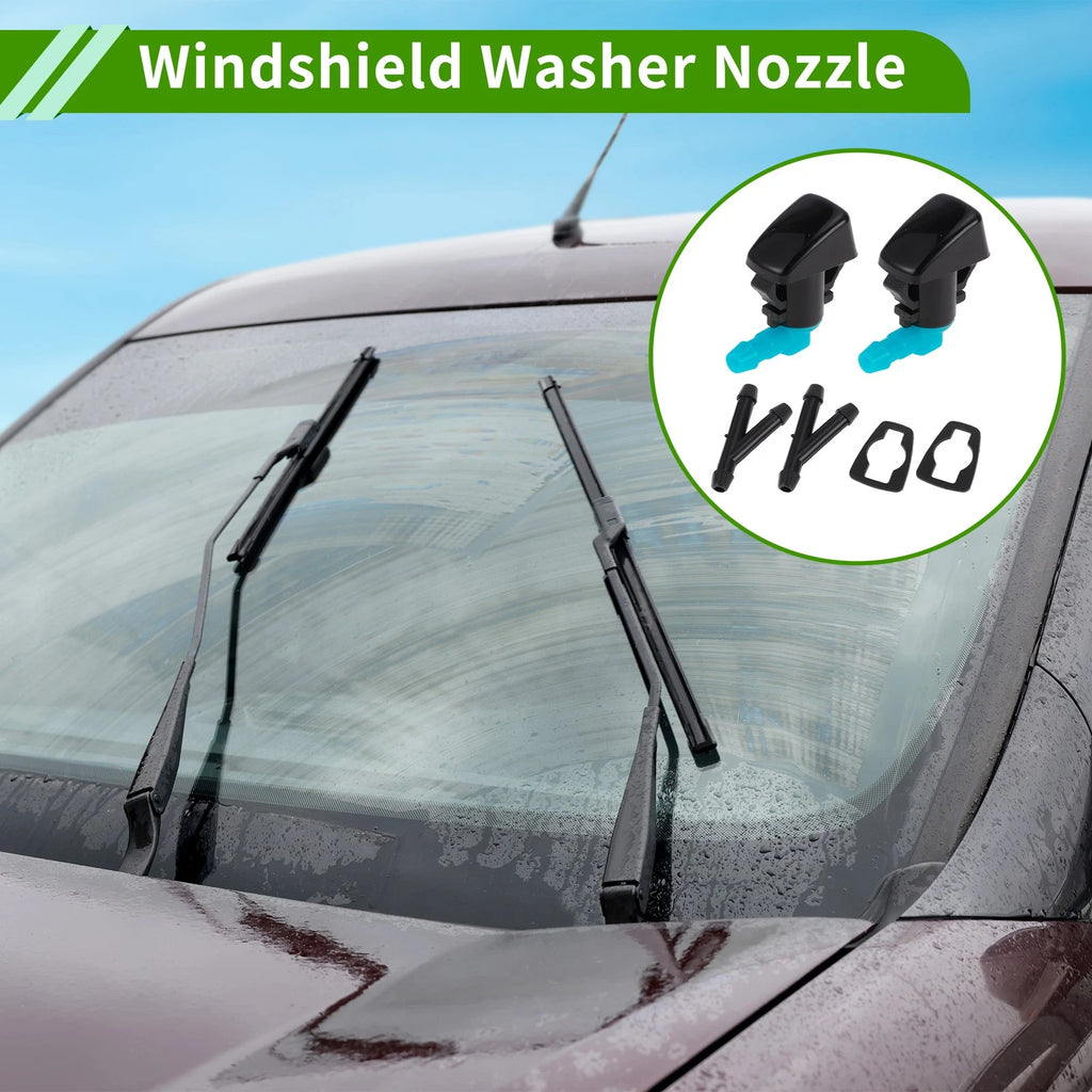 Windshield Washer Nozzle Set of 2 with Y Hose Connector for Chevrolet (2013–2017)