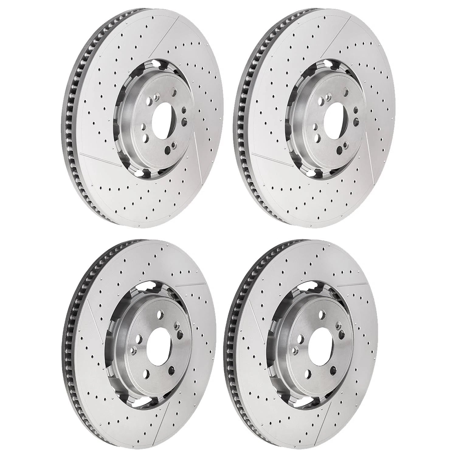 Brembo Drilled Slotted Brake Disc Rotors Set for MB W167 X167 (400mm/370mm)