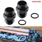2Pcs AN10 Flare to 8AN ORB Male Fitting Adapter for Universal