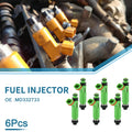 Set of 6 Fuel Injectors No.MD332733 for Mitsubishi Montero Sport (1997–2001)