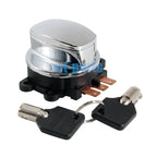 Chrome Ignition Key Switch Kit for Harley-Davidson Softail Deuce FXSTD (2000–2007)