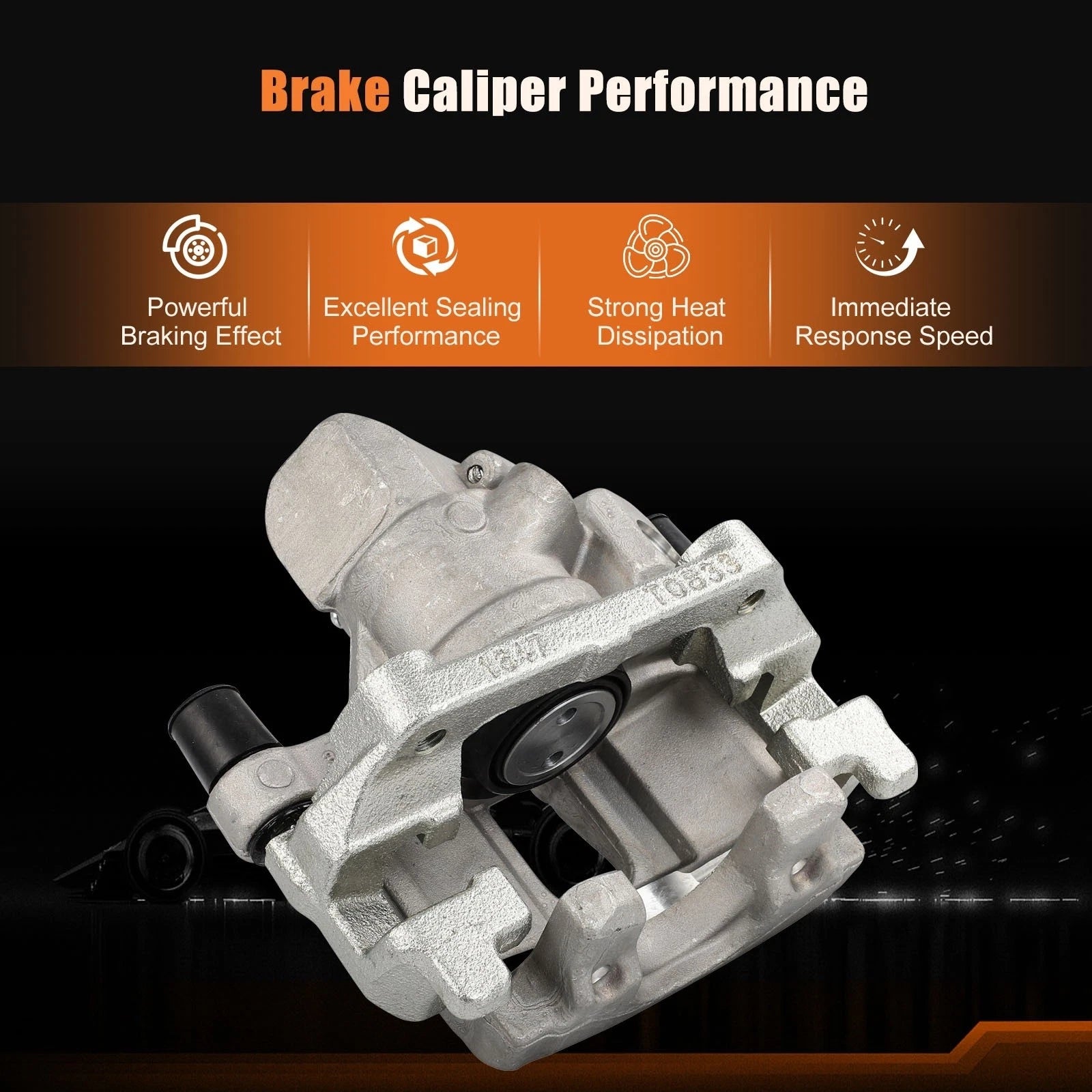 Rear Brake Calipers with Bracket for Ford EcoSport (2018-2020) & Focus (2012-2018)