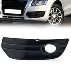 1x Black Front Lower Bumper Grille Cover with Fog Lamp Hole for Audi Q5 (2009–2012)