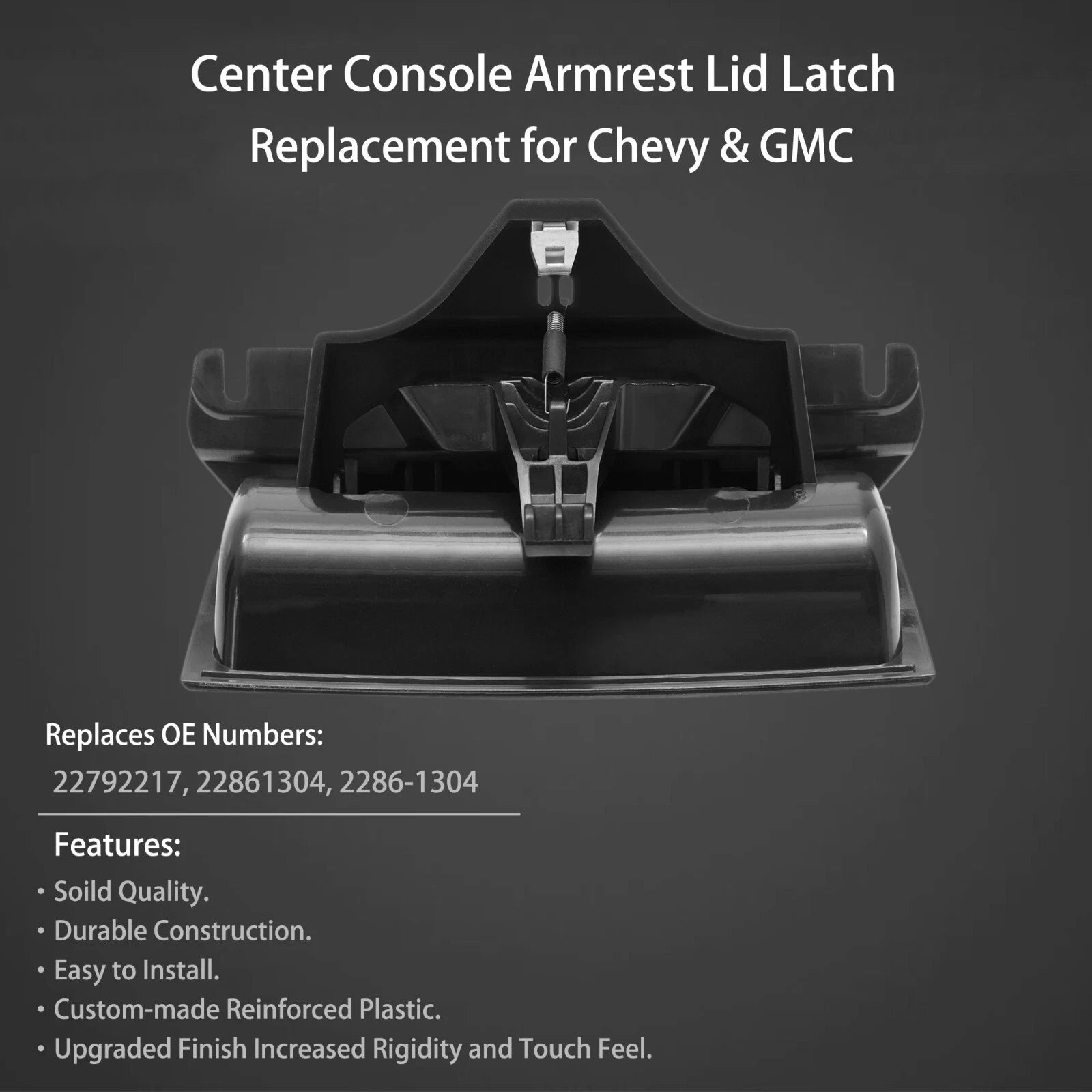 Center Console Latch Handle for Chevy Suburban Tahoe GMC Sierra Yukon (2014-2020)