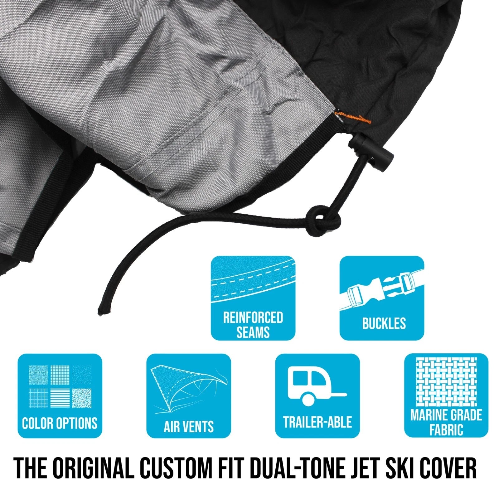 Custom Fit Waterproof Trailerable JetSki Cover for Yamaha Wave Raider 700 1100 (1996–2000)