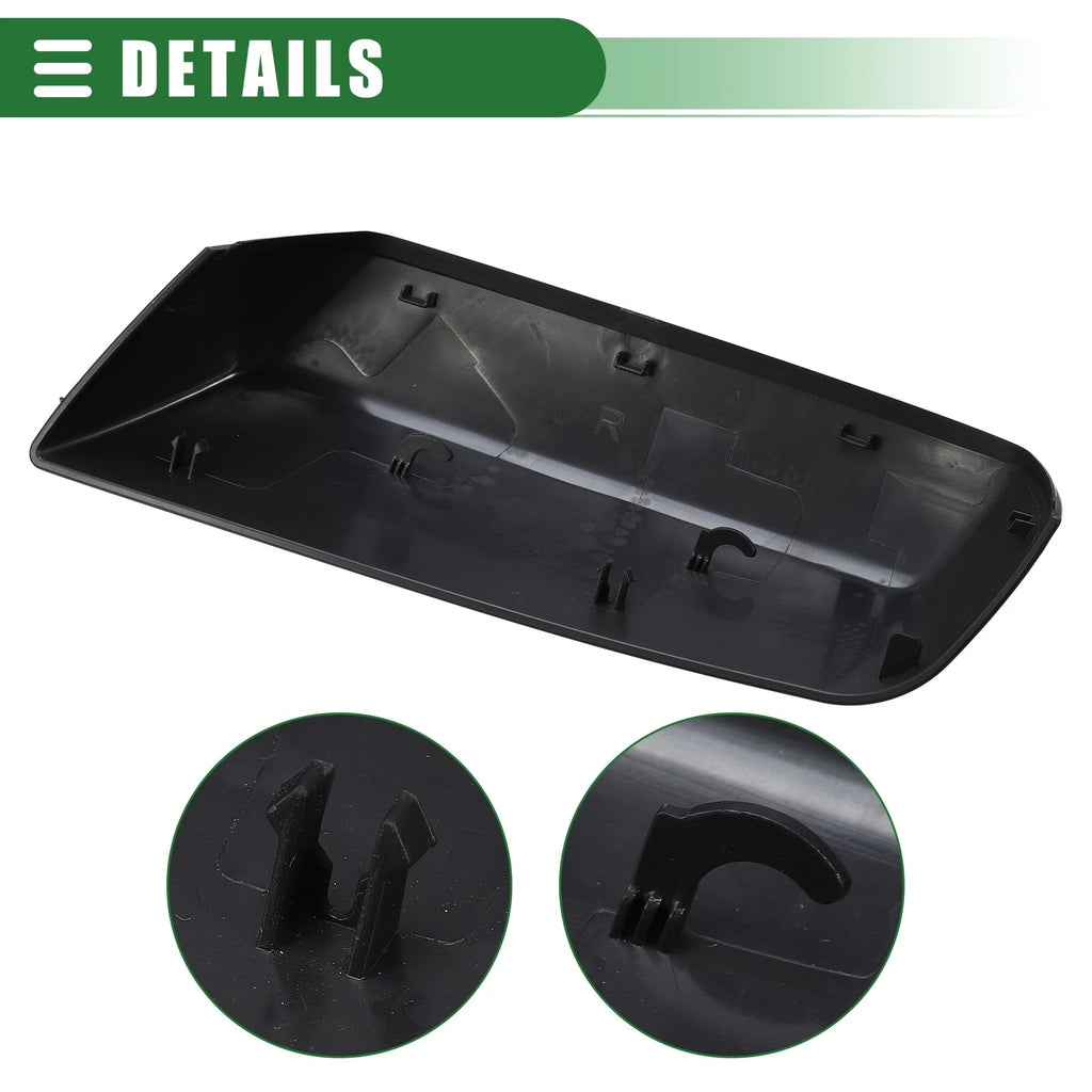1 Pair Rearview Mirror Cover for Chevrolet Silverado 1500 (2014–2019) Gloss Black