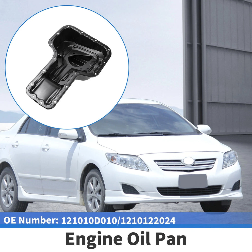 1 Pc Engine Oil Pan No.121010D010 for Toyota Corolla (1998–2008) Iron Black
