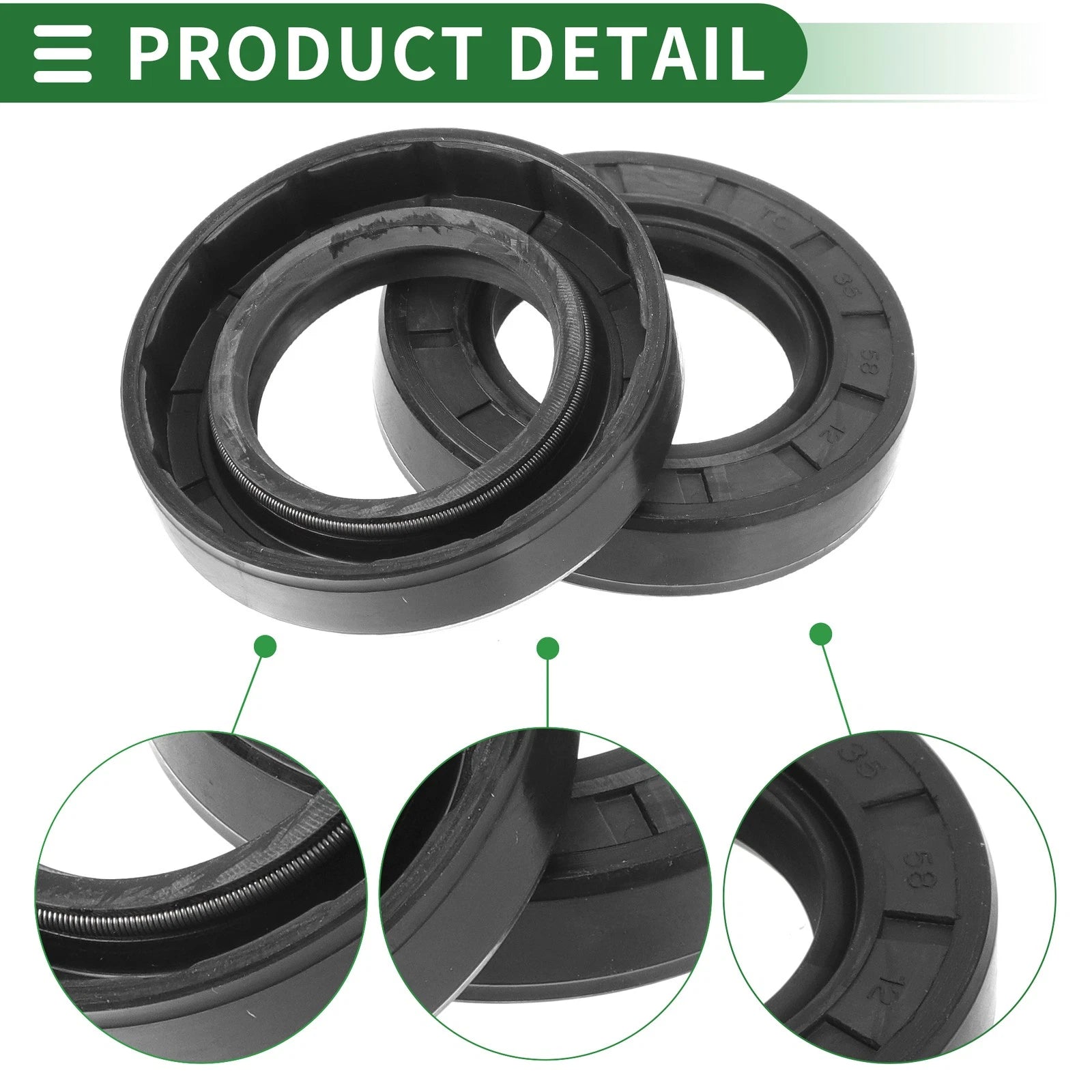 Set of 5 Oil Seal Rotary Shaft Seal NBR Rubber 35x58x12mm