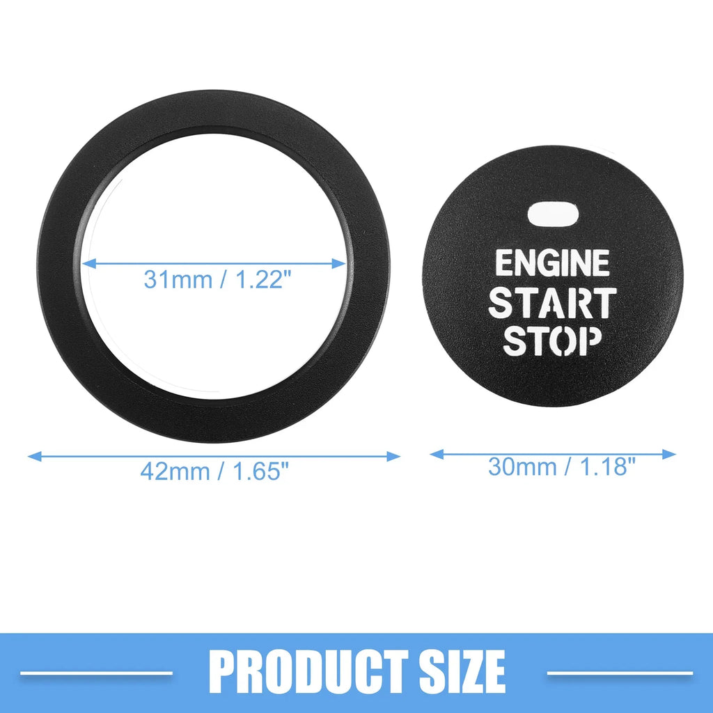 Engine Ignition Button Decal for Hyundai Sonata 2011-2014 Aluminum Alloy Black
