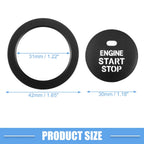 Engine Ignition Button Decal for Hyundai Sonata 2011-2014 Aluminum Alloy Black