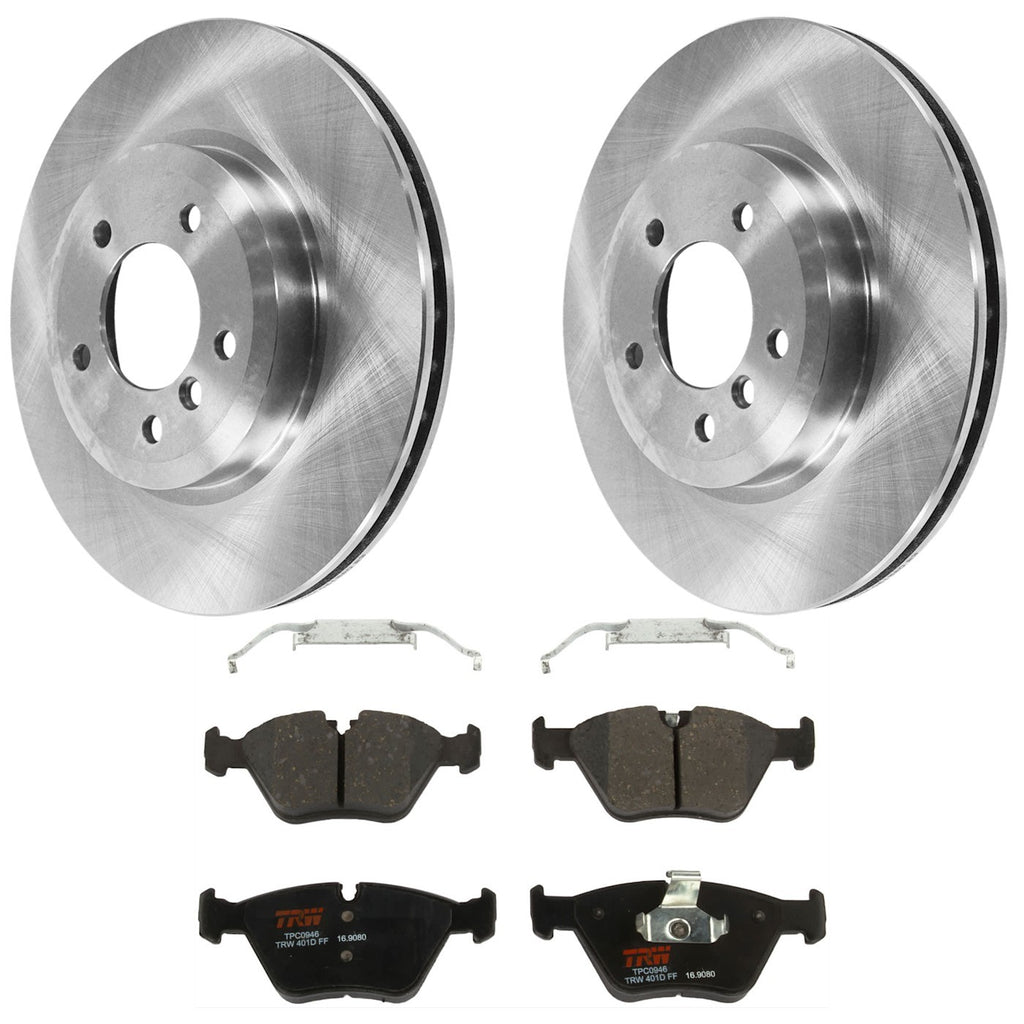 2X Brake Disc and Pad Kit Set for BMW Z4 330i (2003–2008)