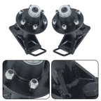 Set of 6.5 Lug Shipping Container Wheels and Bolt-On Spindle Kit