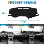 Non-Slip Dashboard Mat Cover Polyester for Hyundai Sonata 2015-2019