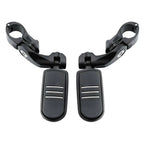 1-1/4" Matte Black Short Angled Highway Bar Footpeg Clamps for Car Model