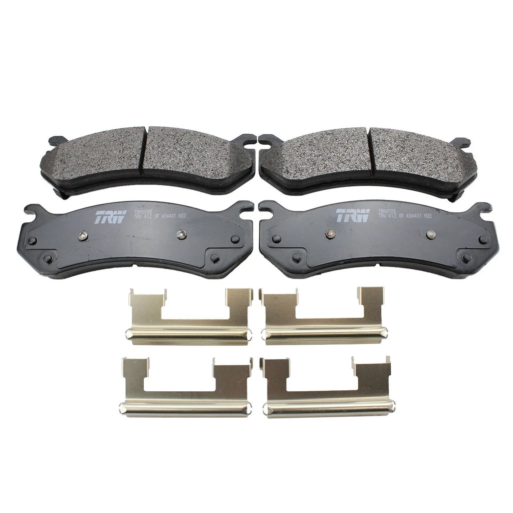 DuraGo Front Rotors & TRW Pro Semi-Metallic Brake Pads Kit for Tahoe V8 4WD (2000)