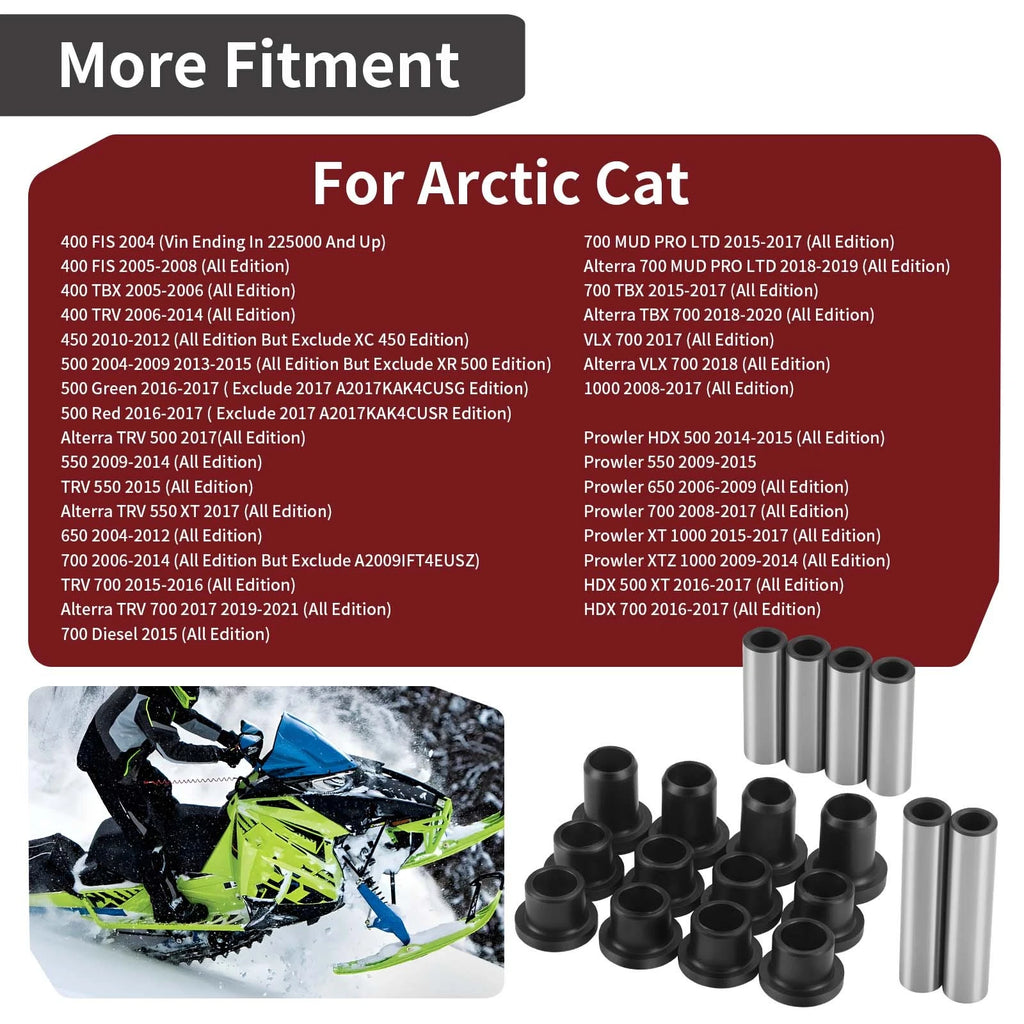 Rear Suspension A-Arm Bushings Kit for Arctic Cat 400 500 650 700 1000 (50-1129)