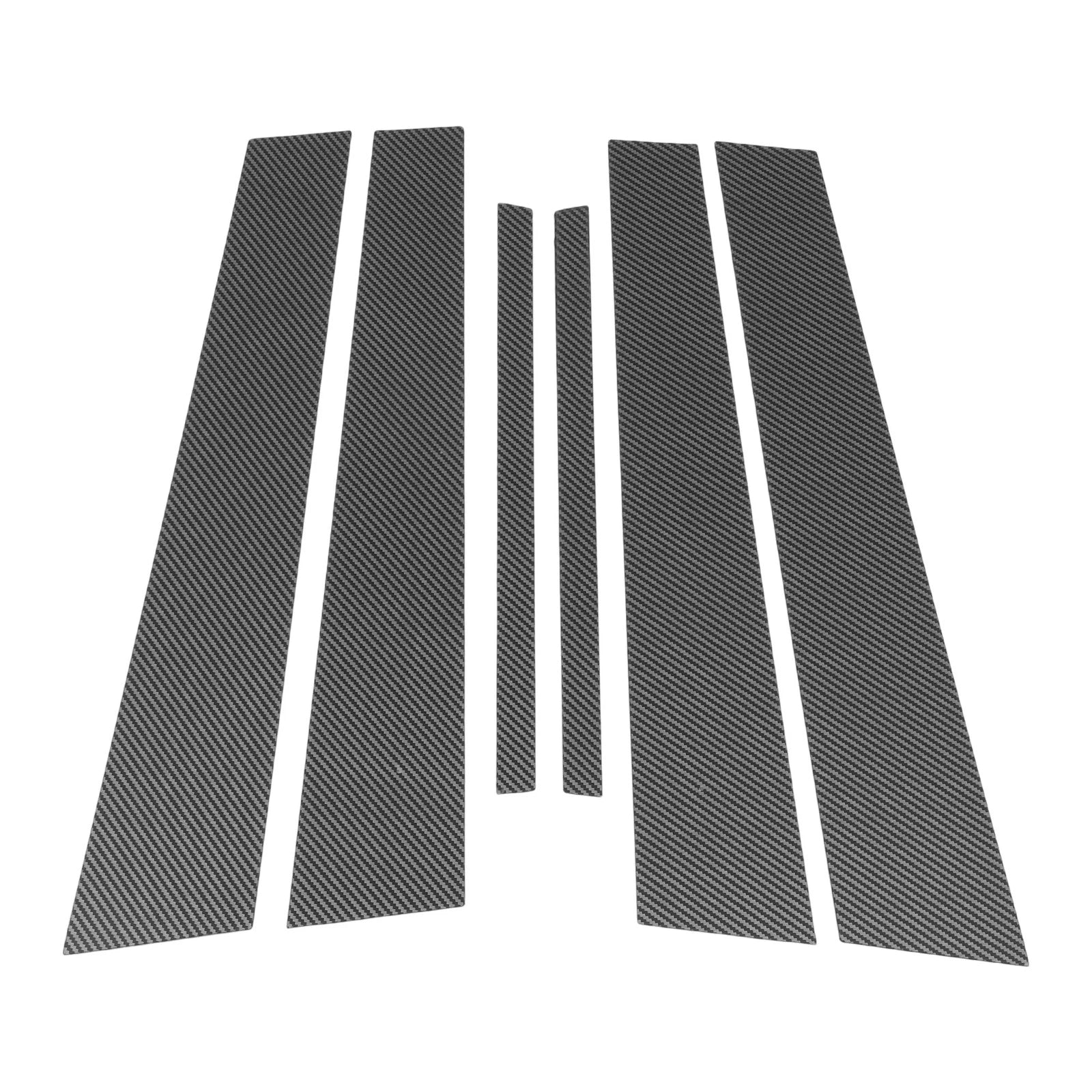 6 Pcs Door Pillar Window Trim for Honda Accord (2008–2012) Carbon Fiber