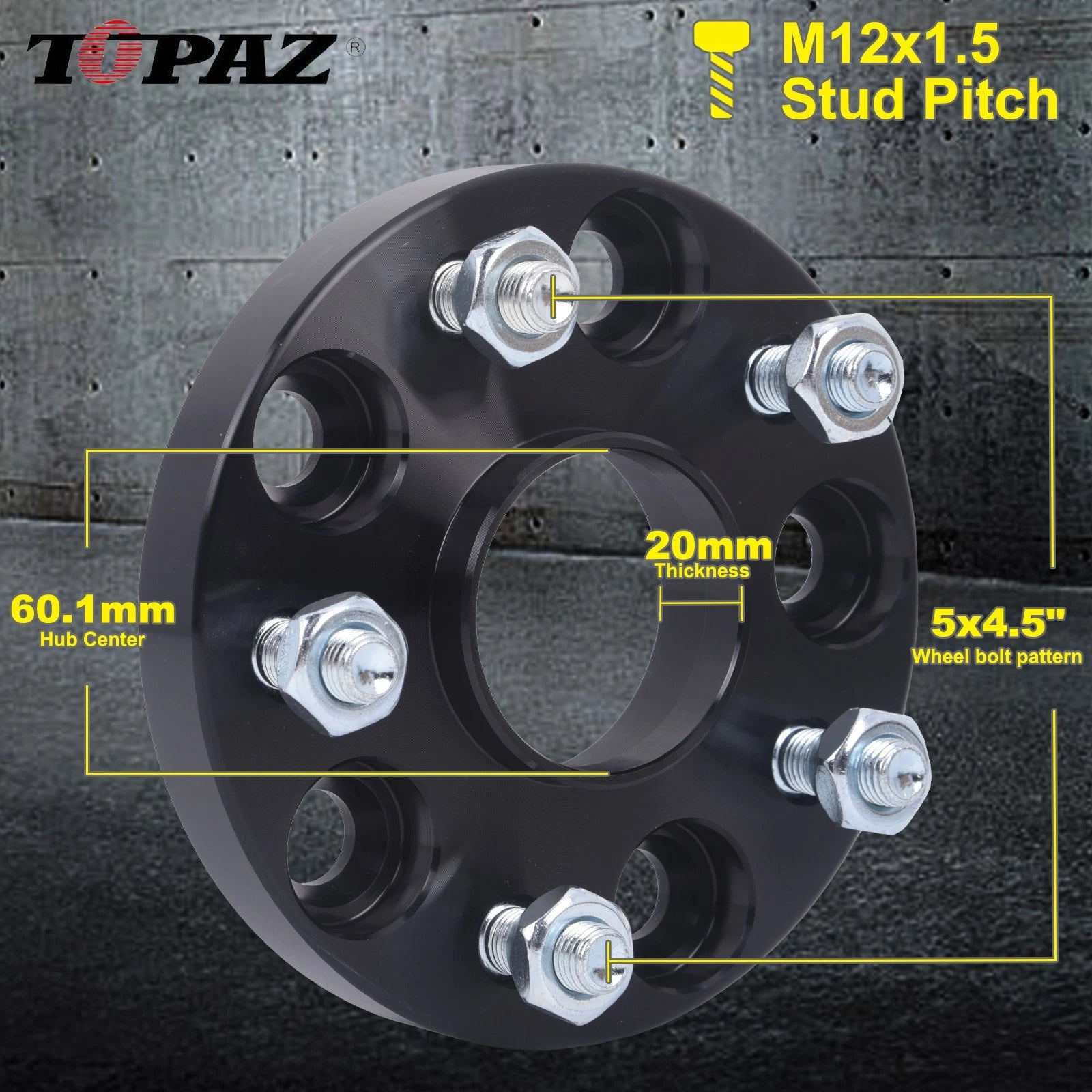 Set of 4 Wheel Spacers for Toyota Camry Lexus ES300 (20mm, Hubcentric)