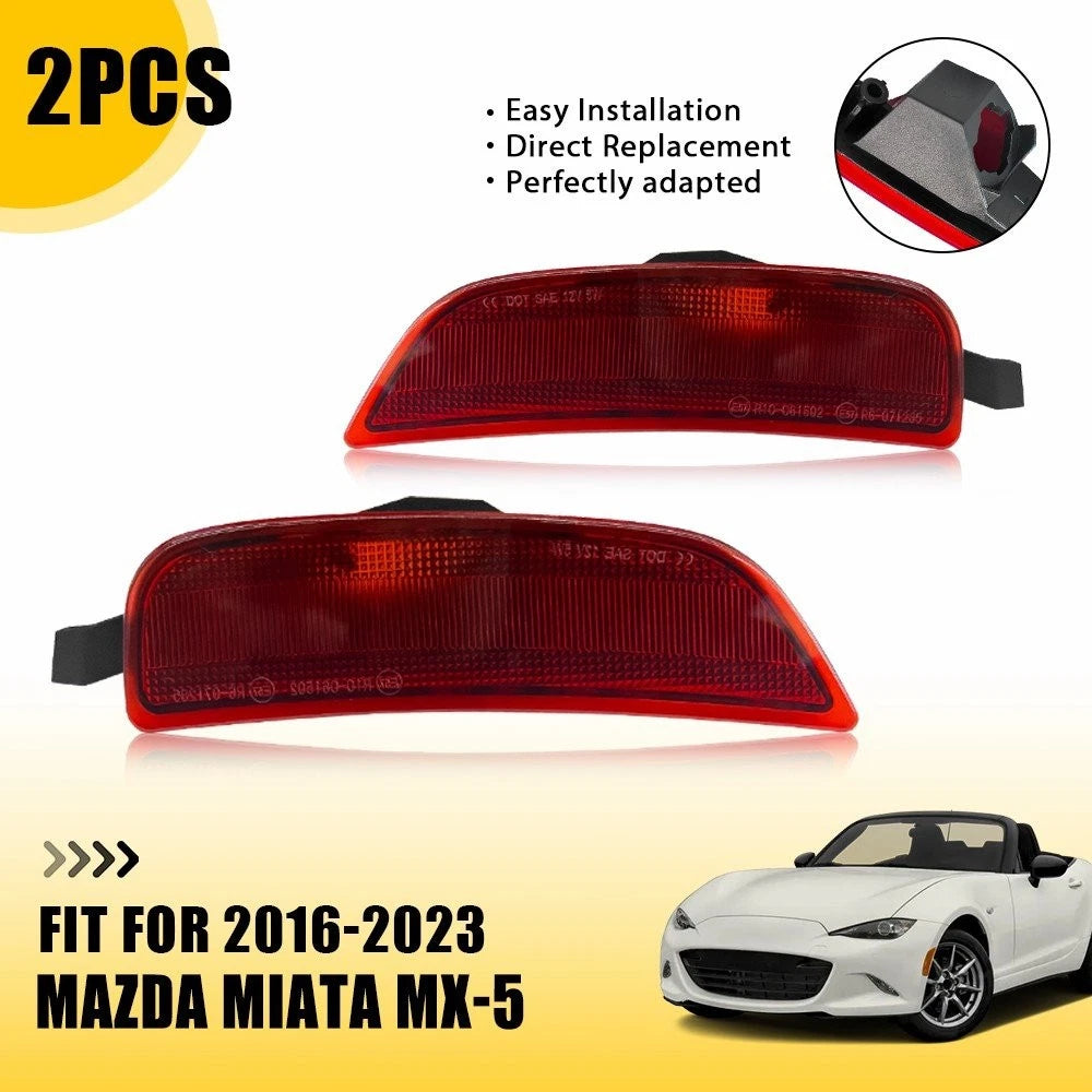 2PC Red Rear Side Marker Light Housings for Mazda MX-5 Miata (2016–2023) EPY