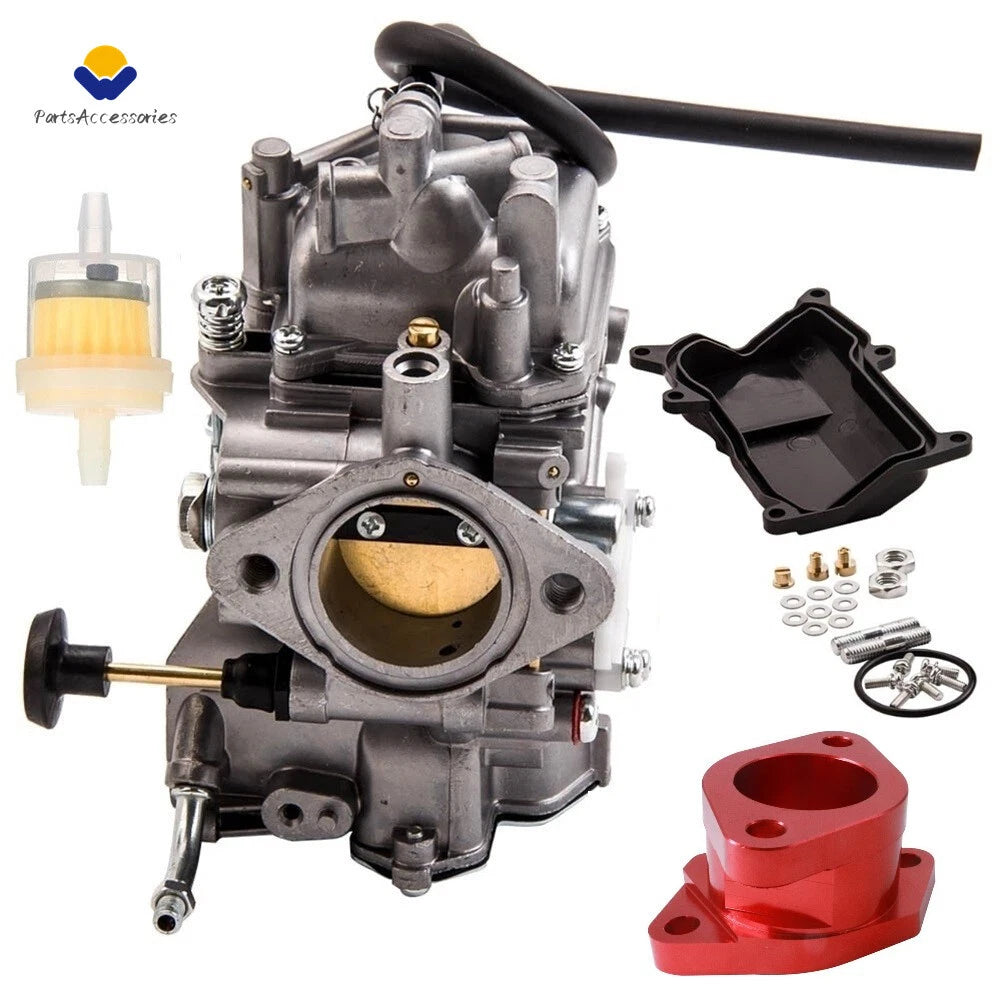 Carburetor + Red Intake Manifold for Yamaha Wolverine 350 YFM350FX (1995)