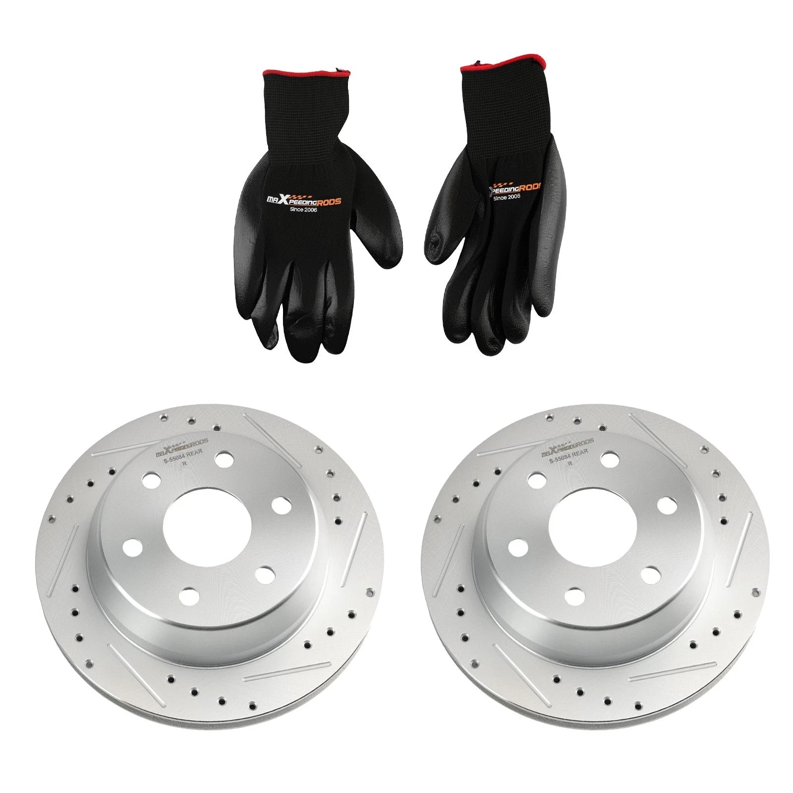 Rear Left/Right Brake Rotors Kit for Chevrolet Avalanche 1500 (2002–2006)