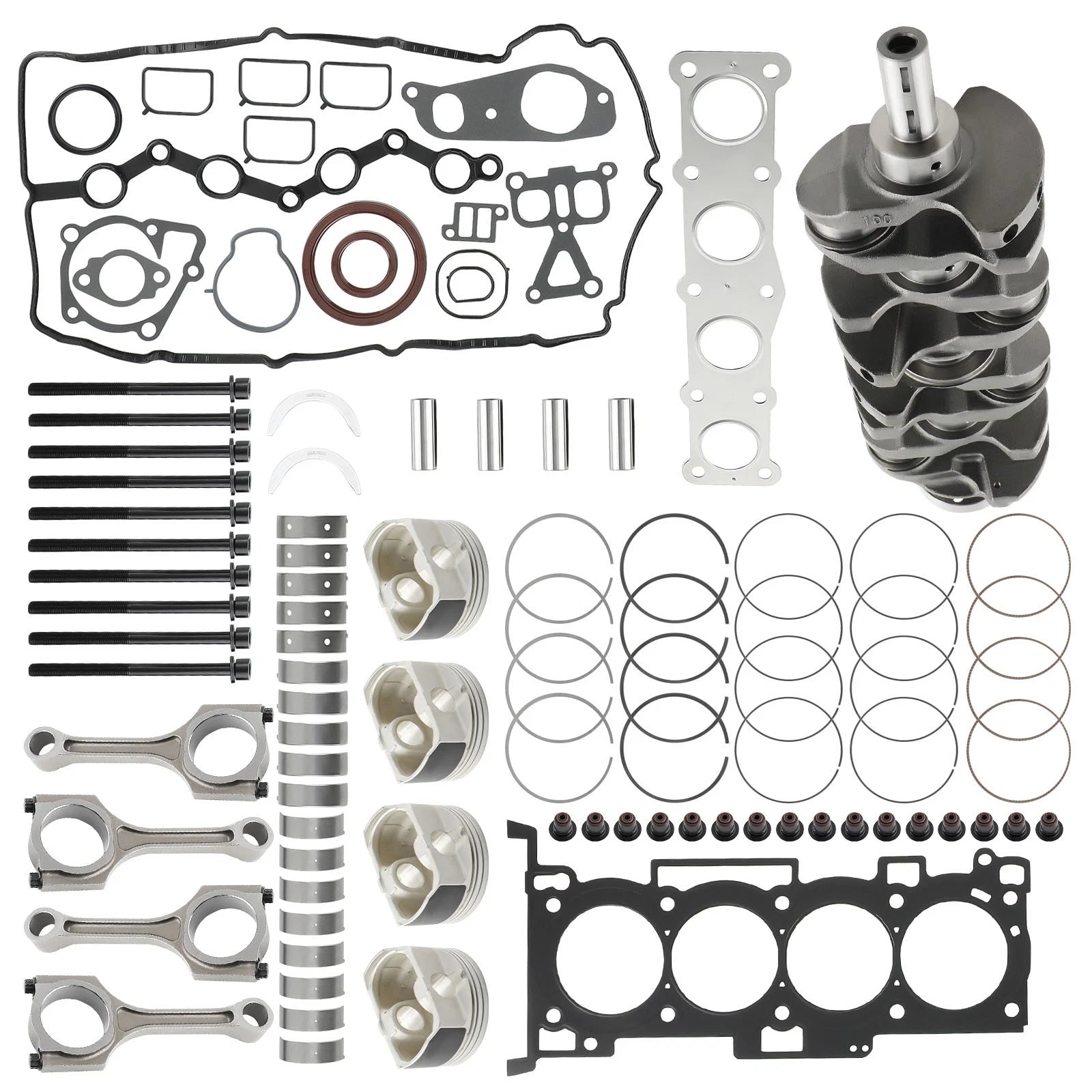Crankshaft and 4x Connecting Rods Overhaul Kit for Hyundai KIA (2015–2020)