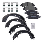 Front Rear Brake Pads + Drum Shoes for Chevrolet Silverado 1500 (2008–2013) S960