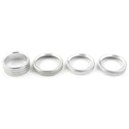 4 x Silver Air Conditioner Knob Ring Covers for Jeep Wrangler JL (2018-2020)