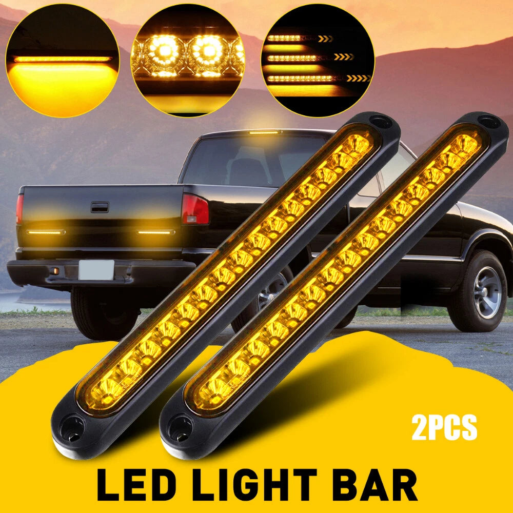 2X LED Flowing Turn Signal Tail Light Bar for Trailer RV Truck