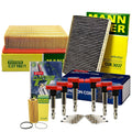 Set of 6 Platinum TT Spark Plugs & Coils for Audi V6 BKH