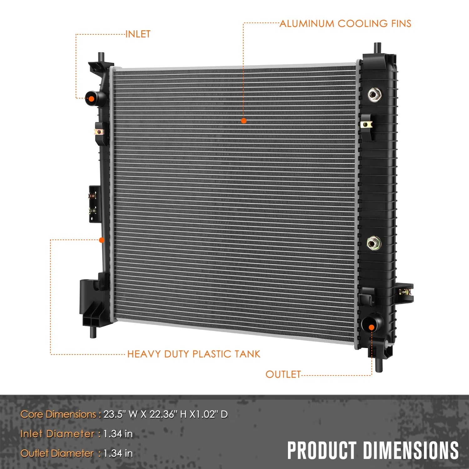 Radiator DPI-13613 for Cadillac XT5 XT6/Chevy Blazer/GMC Acadia (2017–2021)