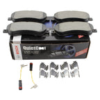 Set of 4 Bosch QuietCast Front Ceramic Brake Pads & Sensor for MB W204 (2009–2016)