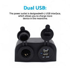 Dual USB Port Charger Socket Panel Adapter for Car Boat Caravan (12V)