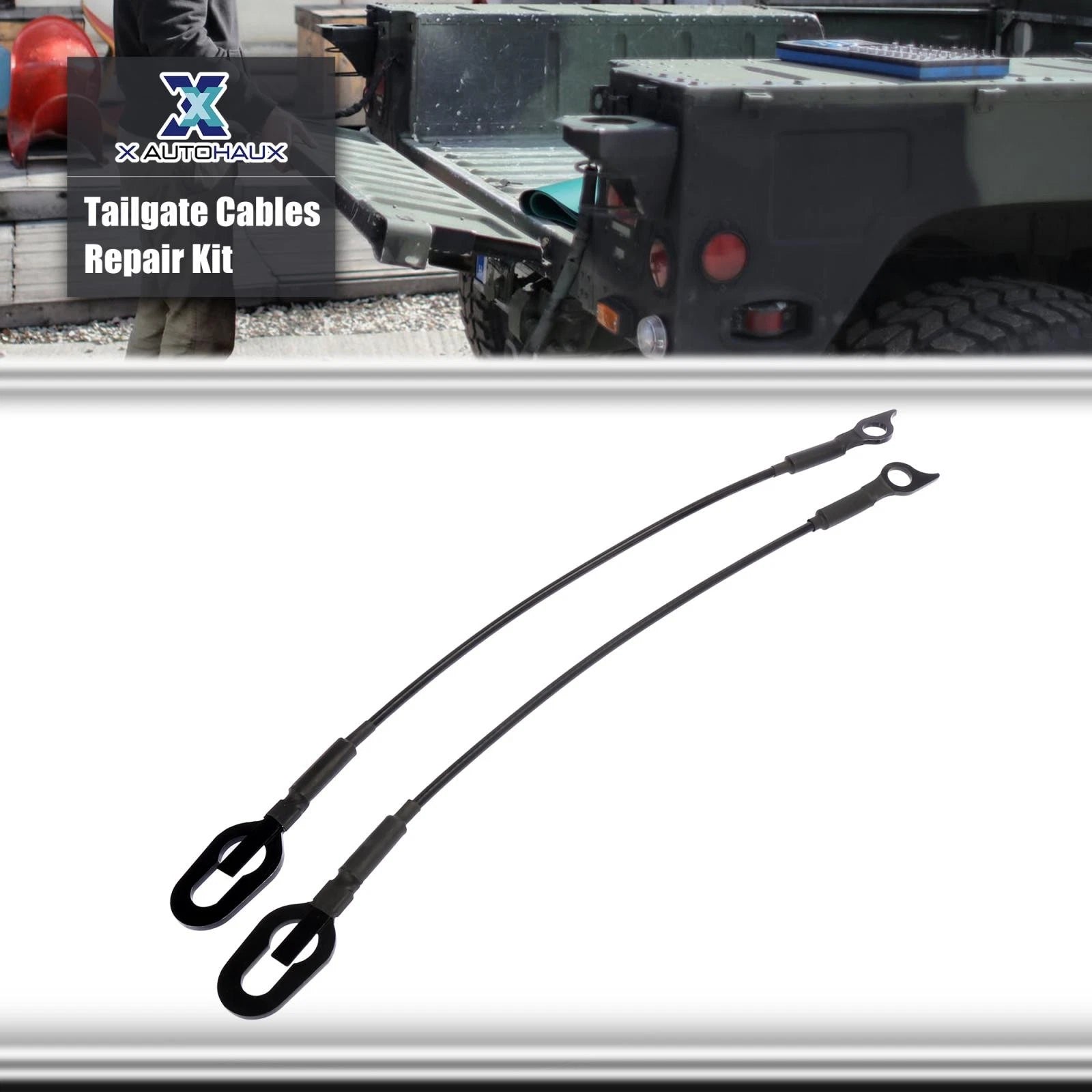Pair Rear Tailgate Cables for Dodge Ram 1500 2500 3500 (1994–2002)