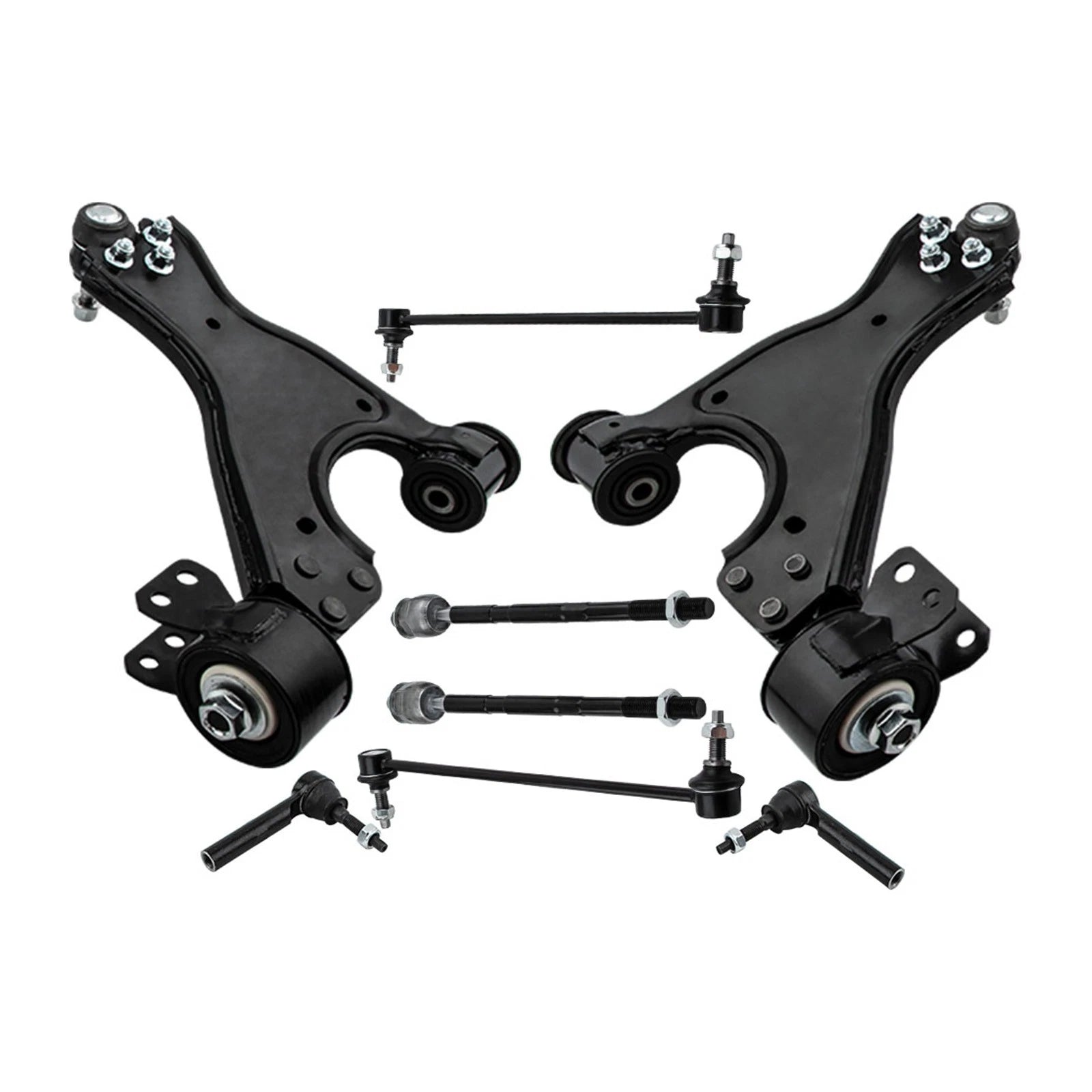 Complete Struts Control Arms Tie Rods Kit for Chevy Traverse (2013-2017)