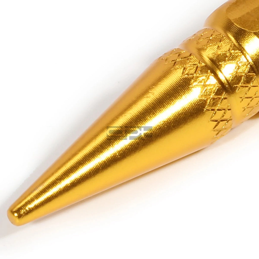 Set of 4 60mm Gold Universal Tire Rim Air Valve Dust Cover Spike Caps