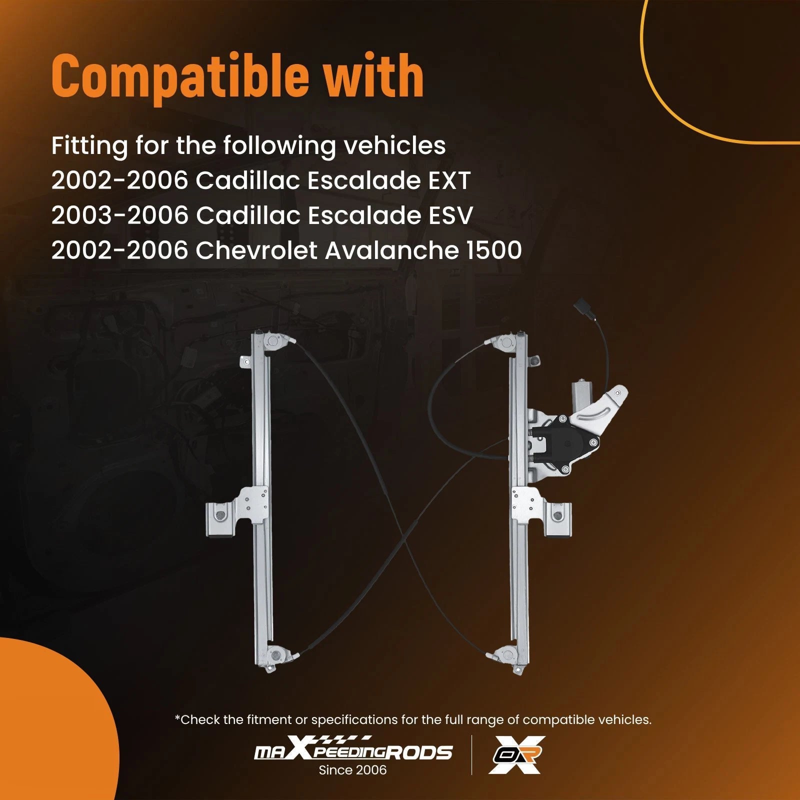 Rear Left Window Regulator with Motor for Chevy Silverado GMC Sierra Yukon (2001-2007)