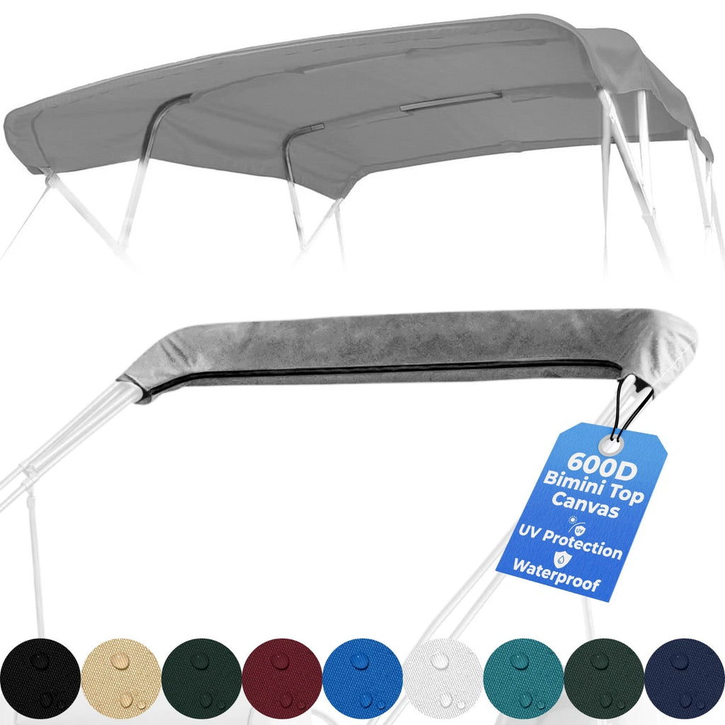 Bimini Top Replacement Canvas for Pontoon Boat (8 or 10 Feet)