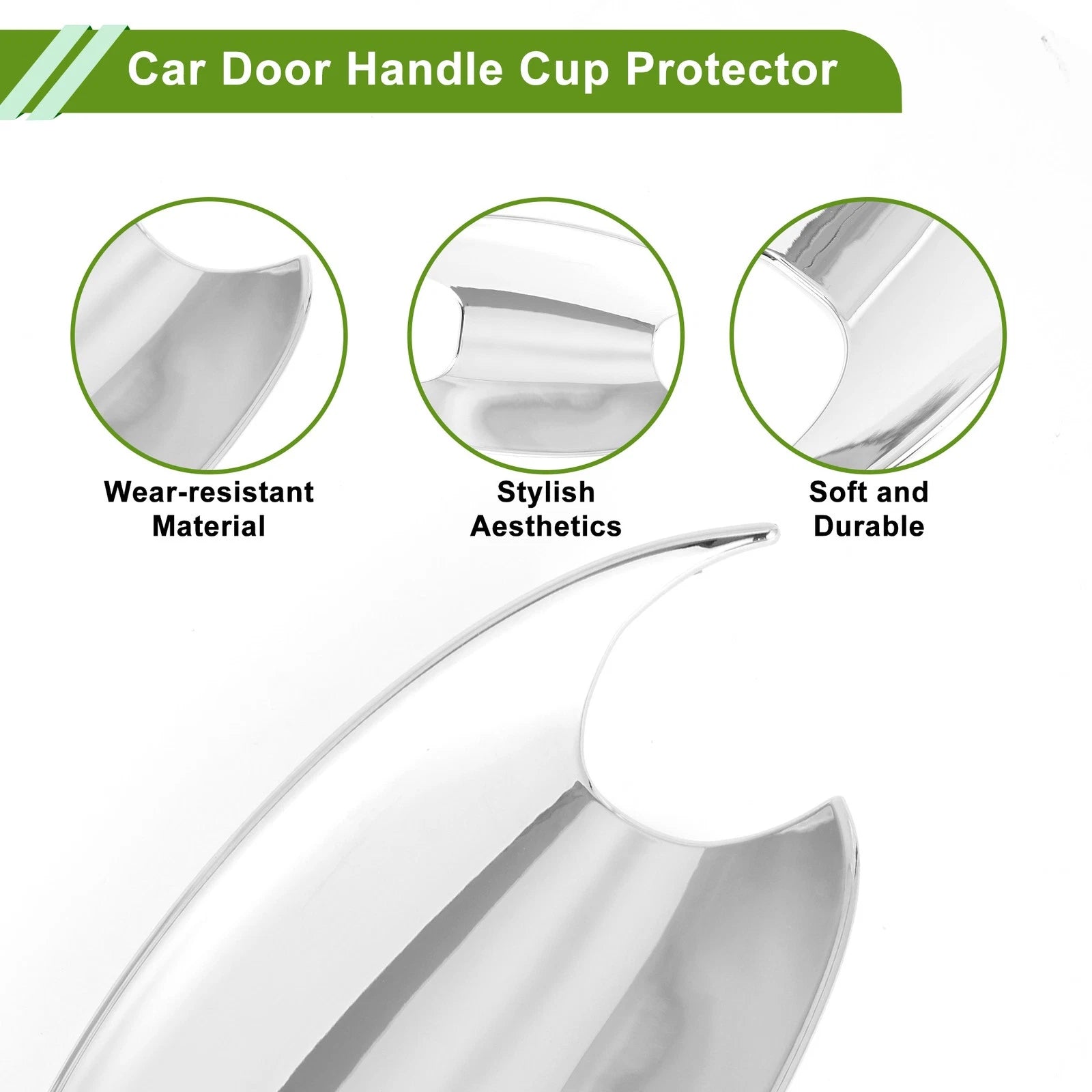 Set of 4 Chrome Door Handle Cup Protectors for BMW X3 (2022–2023)