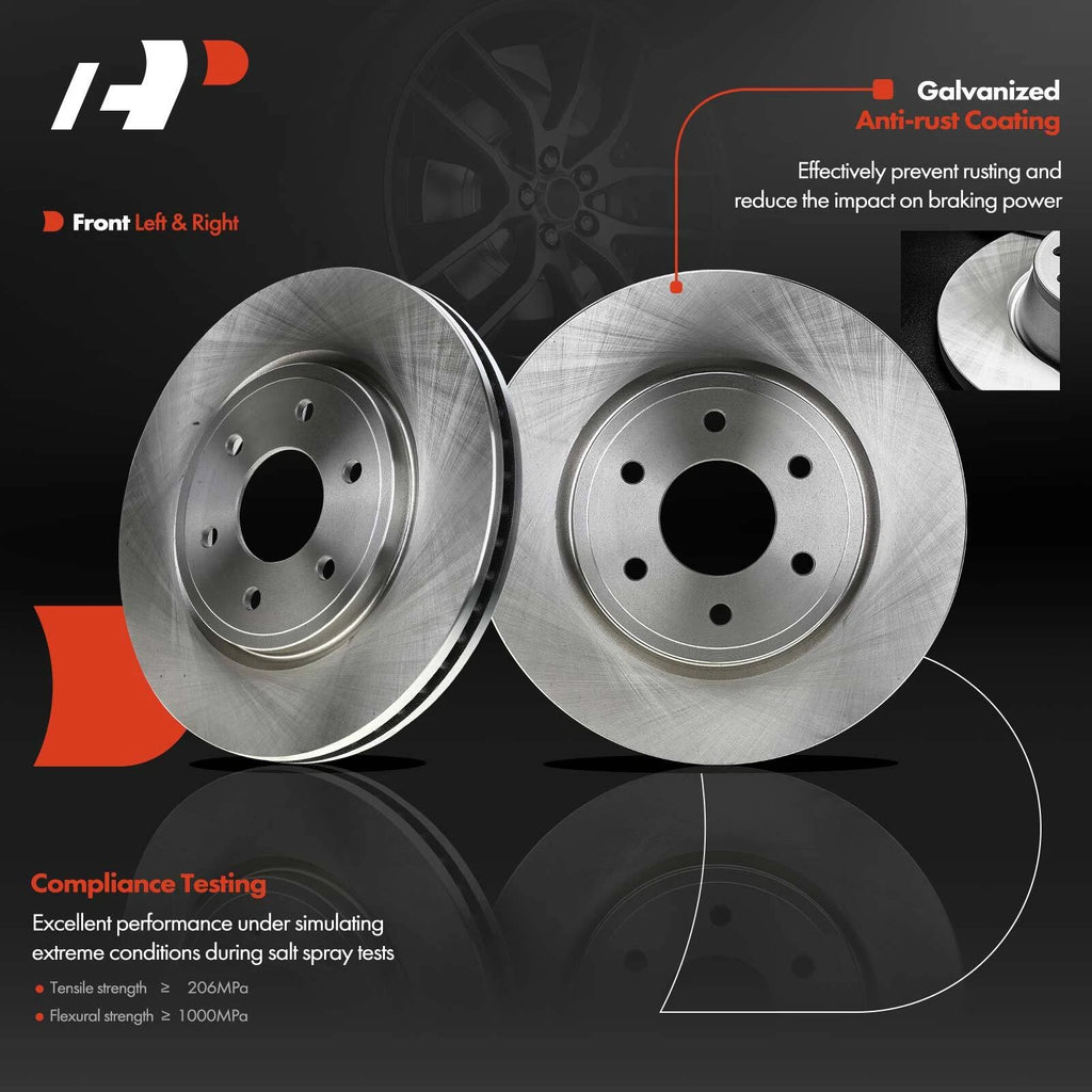 Front Brake Rotor & Pad Set with Caliper for Nissan Frontier